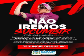 Violência contra a mulher é crime.