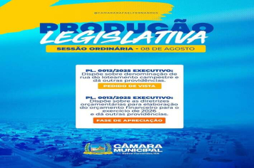 Câmara Municipal de Rafael Fernandes realizou mais uma Sessão Ordinária