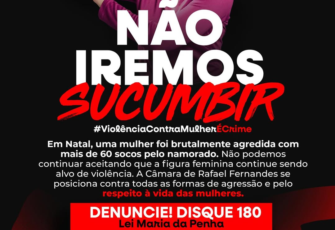 Violência contra a mulher é crime.